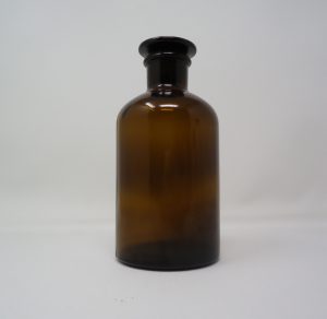 Frasco reactivo boca estrecha color ámbar