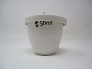 Crisol de porcelana con tapa