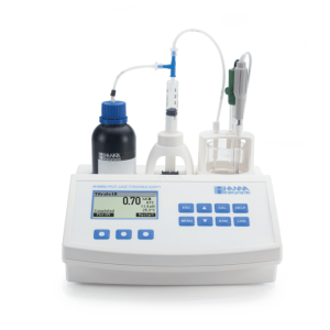 Minititulador de acidez titulable para análisis de jugo de frutas