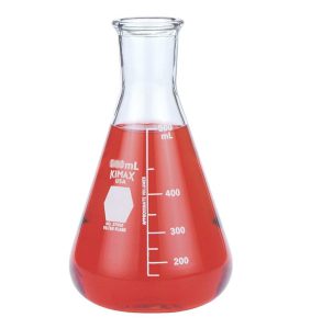 Matraz Erlenmeyer de pared gruesa, cuello estrecho