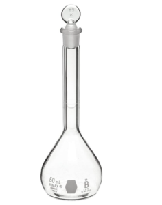 Matraz volumétrico clase B tapón vidrio