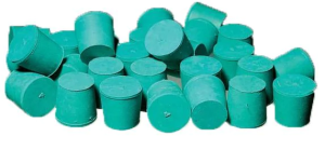 Tapon De Neopreno Solido #2 Verde