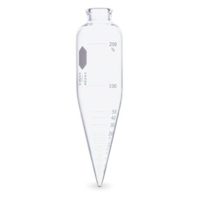 Tubo cónico corto graduado para aceites 200 %