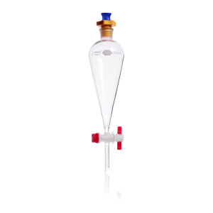 Embudo de decantación tipo pera KIMBLE® KIMAX® con llave de paso de PTFE